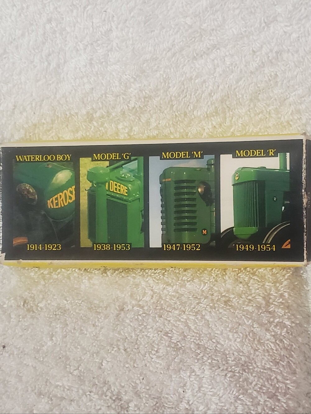 John Deere Green and Yellow Tractor Illustration Display Box